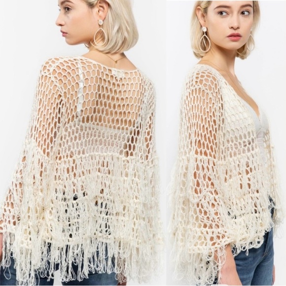 Crochet Cardi/Bathing Suit Cover Up - Picture 3 of 6